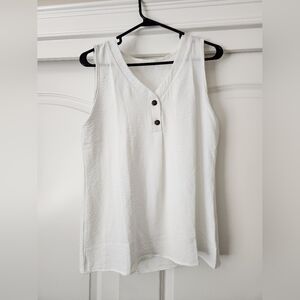 White Sleeveless Top